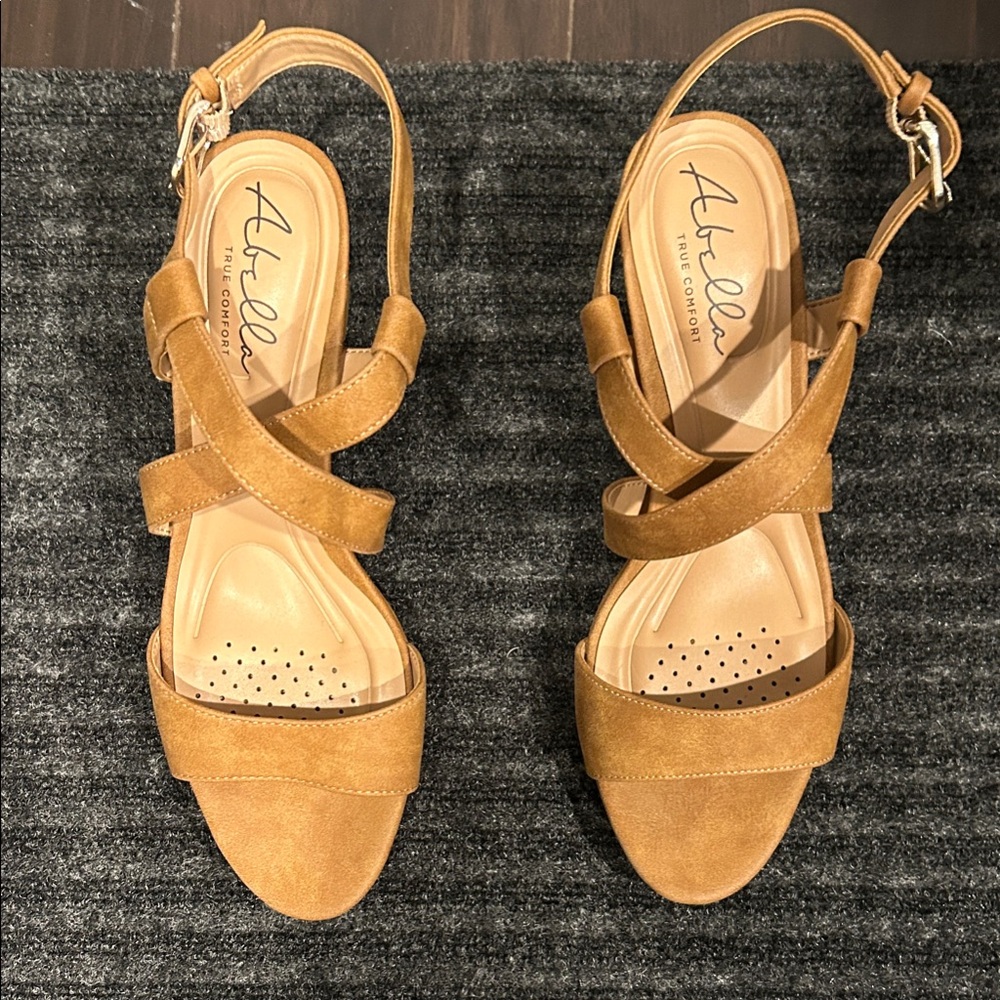 Abella Brown Strappy Sandals for Women